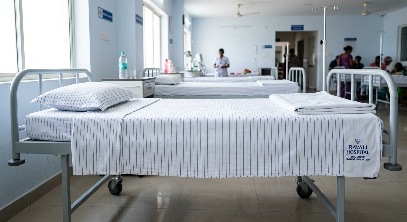 100% Cotton Stripes Bedsheet